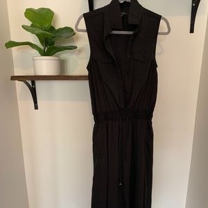 Kenneth Cole Black Button-Up Maxi Dress